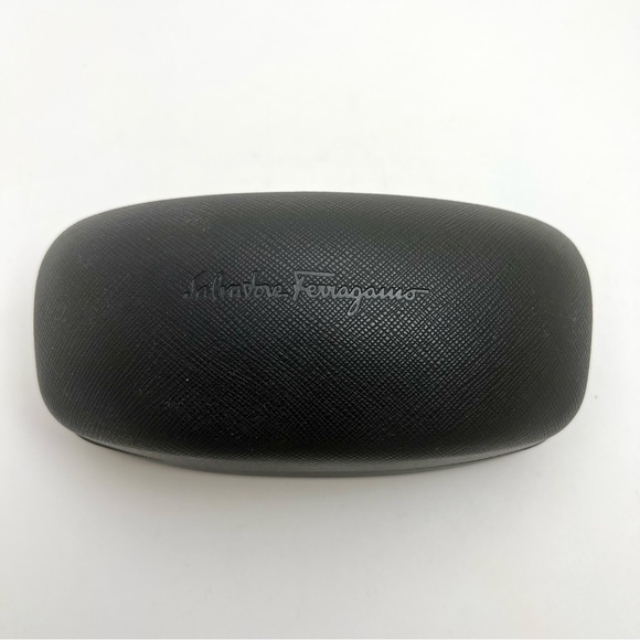 NWT SALVATORE FERRAGAMO 57mm OVAL BLACK SUNGLASSES - Picture 13 of 14